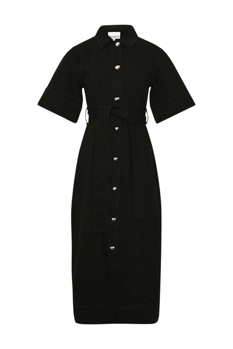 Kjole   Keisley Dress   Black Wash fra Noella