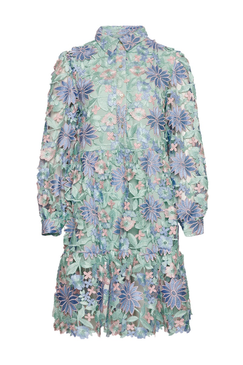 Kjole   Star Ls Dress   Blue Mix fra Noella