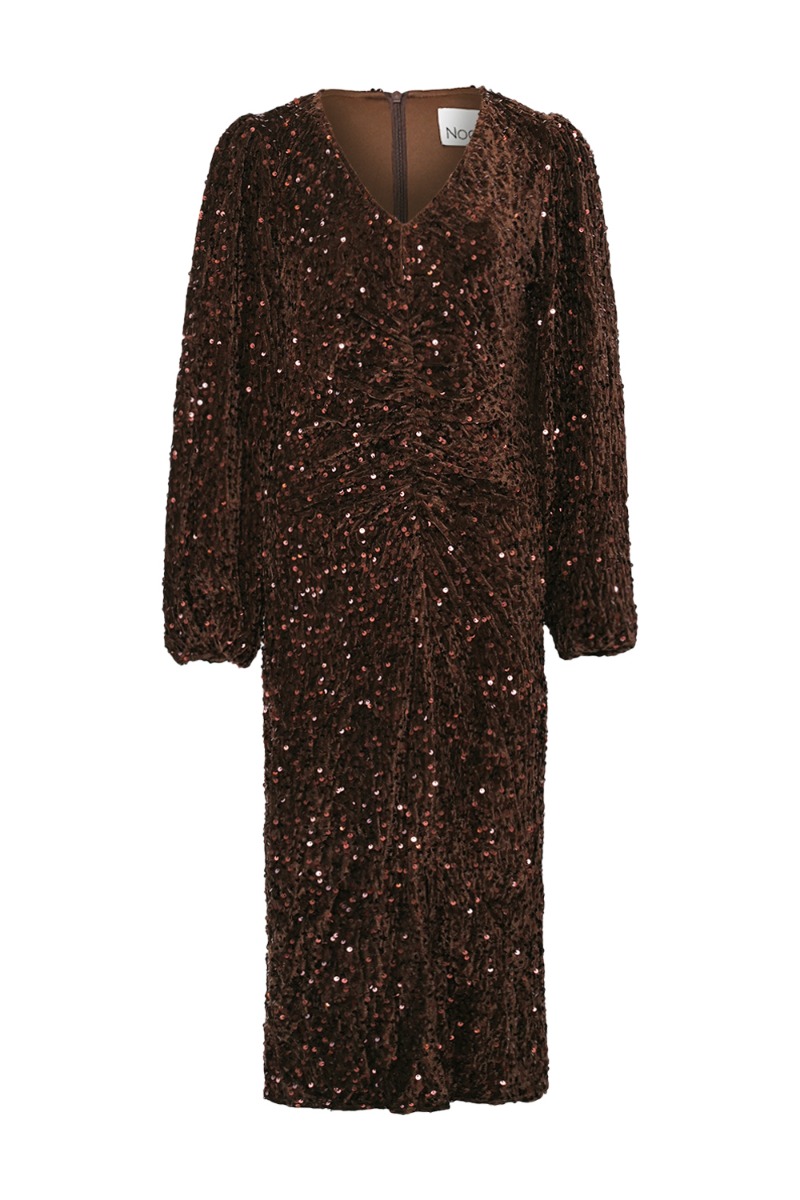 Kjole   Teagan Lg Dress   Chocolate Brown fra Noella