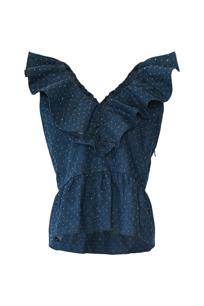 Top   Louisa Blouse   Blue Wash fra Noella
