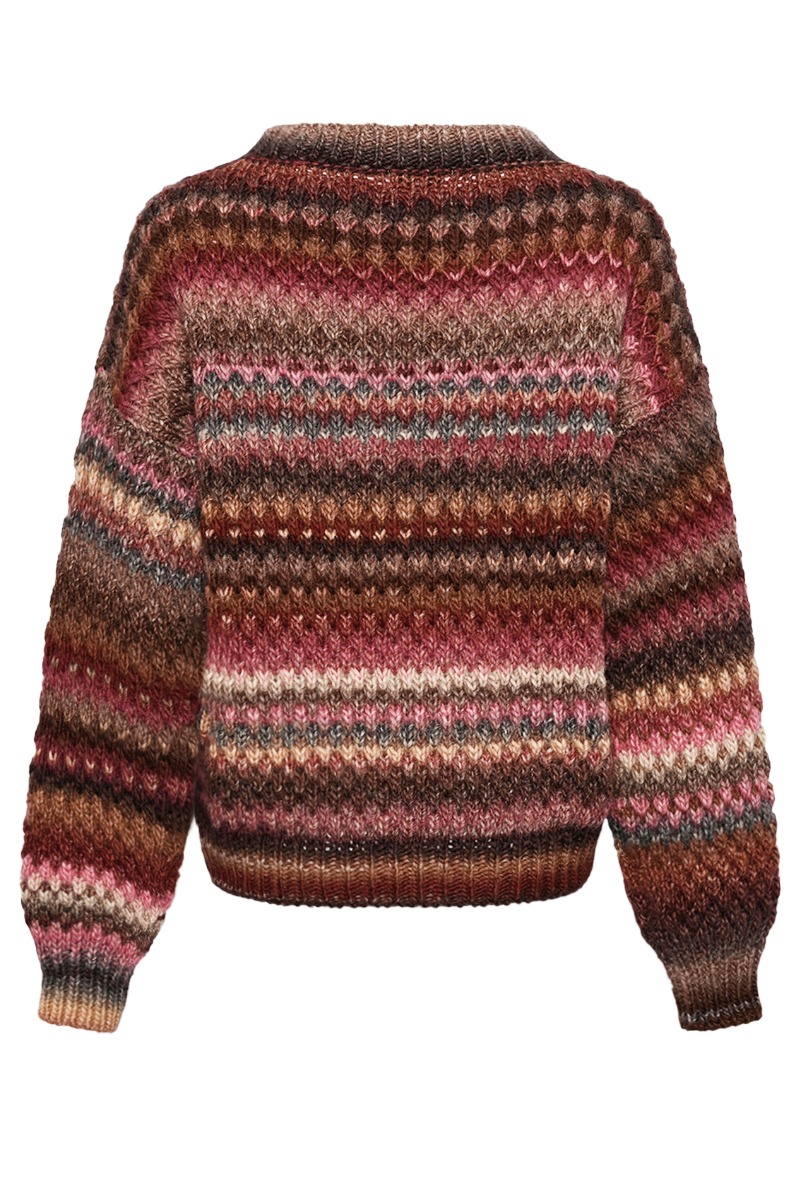 Strik   Gio Knit Sweater   Rust Mix fra Noella