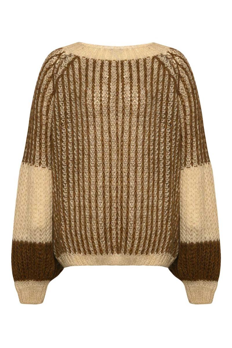 Strik   Liana Knit Sweater   Beige Brown fra Noella