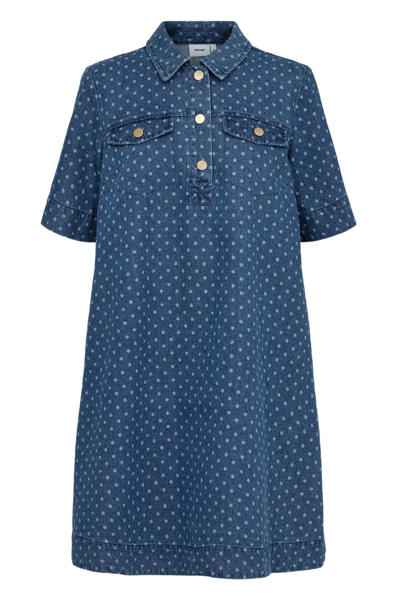 Kjole   Nuhaddie Dress   Medium Blue Denim fra Nümph