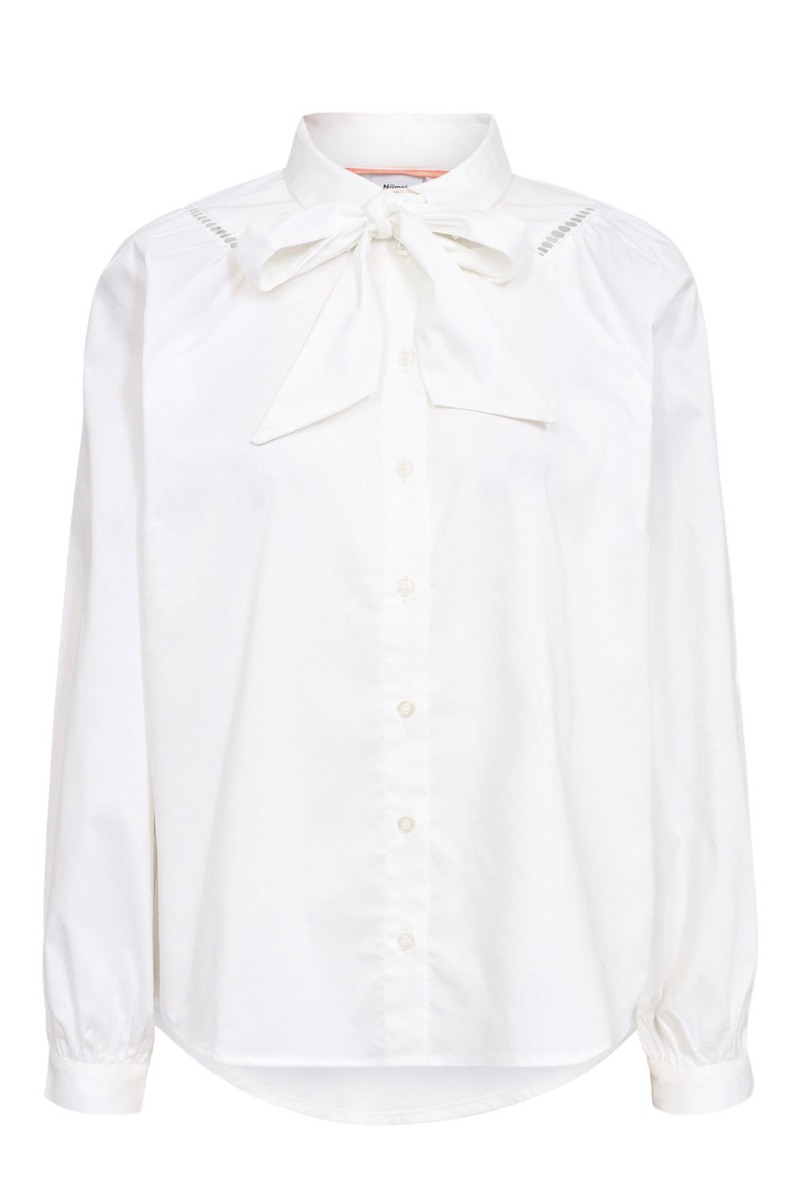 Nã»mph   Skjorte   Nu Perline Shirt   Bright White fra Nümph
