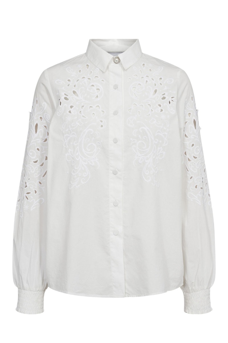 Skjorte   Nulima Shirt   Bright White fra Nümph