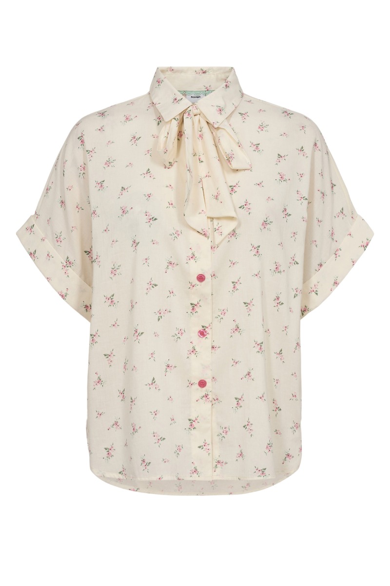 Skjorte   Nu Luliana Ss Bow Shirt   Pristine fra Nümph