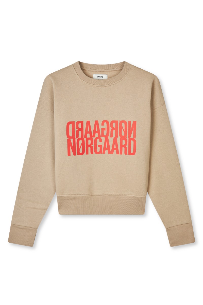 Sweat   Organic Sweat Tilvina Sweatshirt   Trench Coat Melange fra Mads Nørgaard