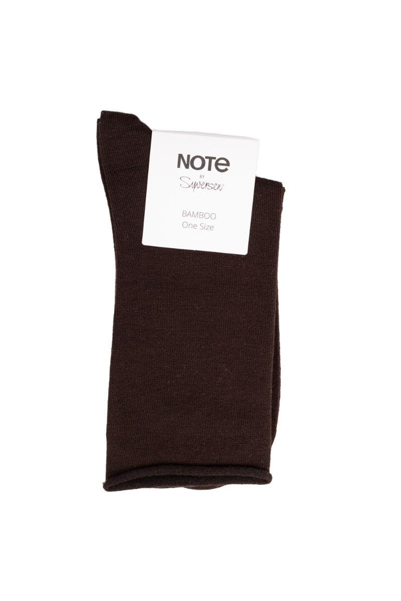 Oroblu   Strømper   Note Woman Bamboo Roll Top   Dark Brown fra Oroblãº