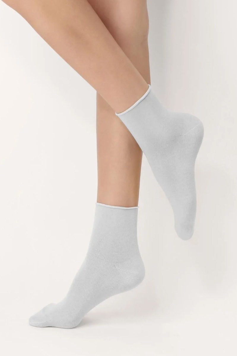 Oroblu   Strømper   Note Woman Bamboo Roll Top   White fra Oroblãº