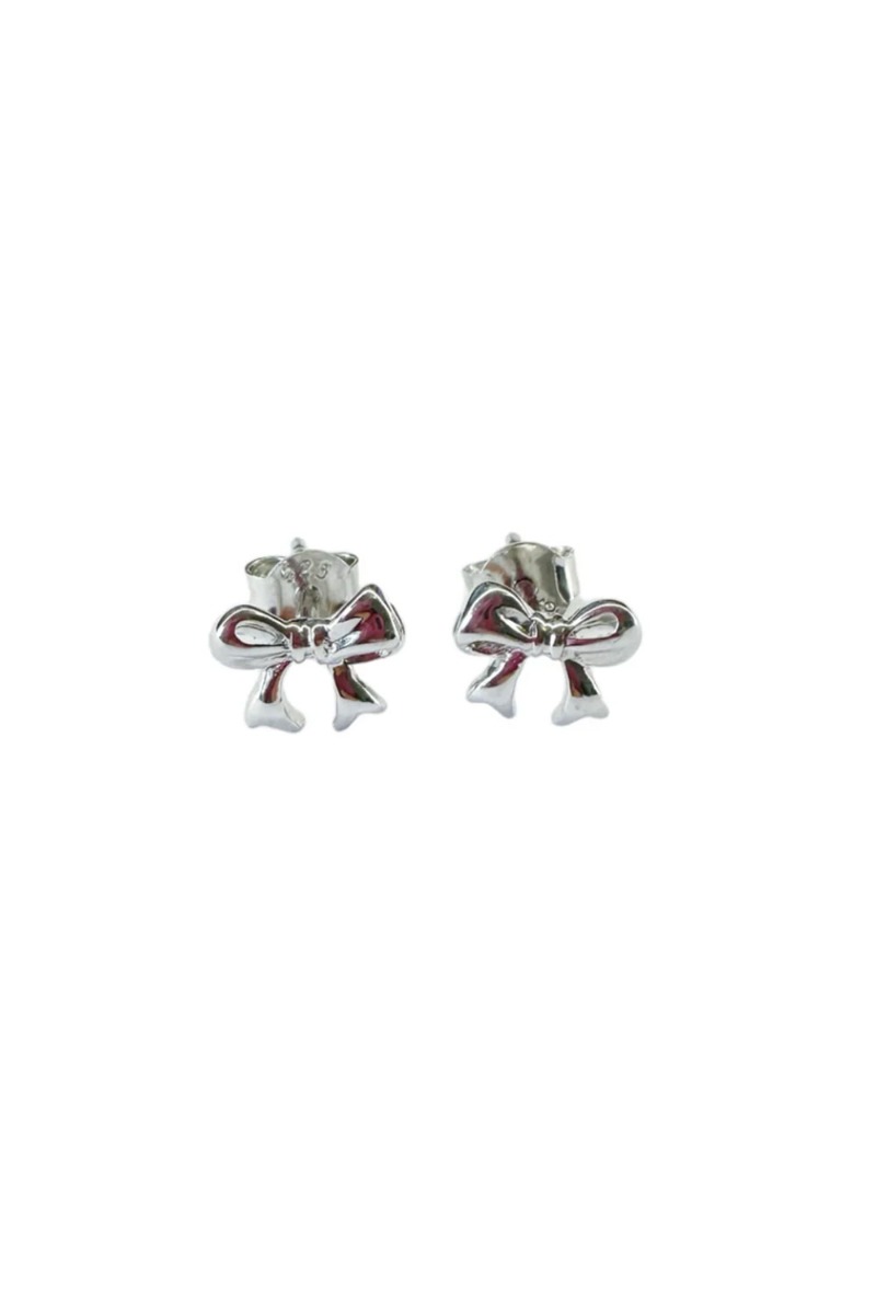 øreringe   Bow Petite Studs S   Silver fra Pico