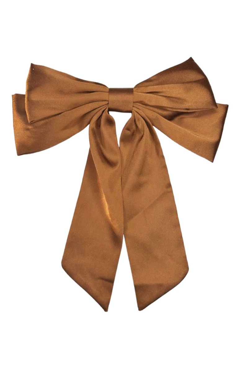 Sløjfe   Isabella Bow Barette   Cognac fra Pico