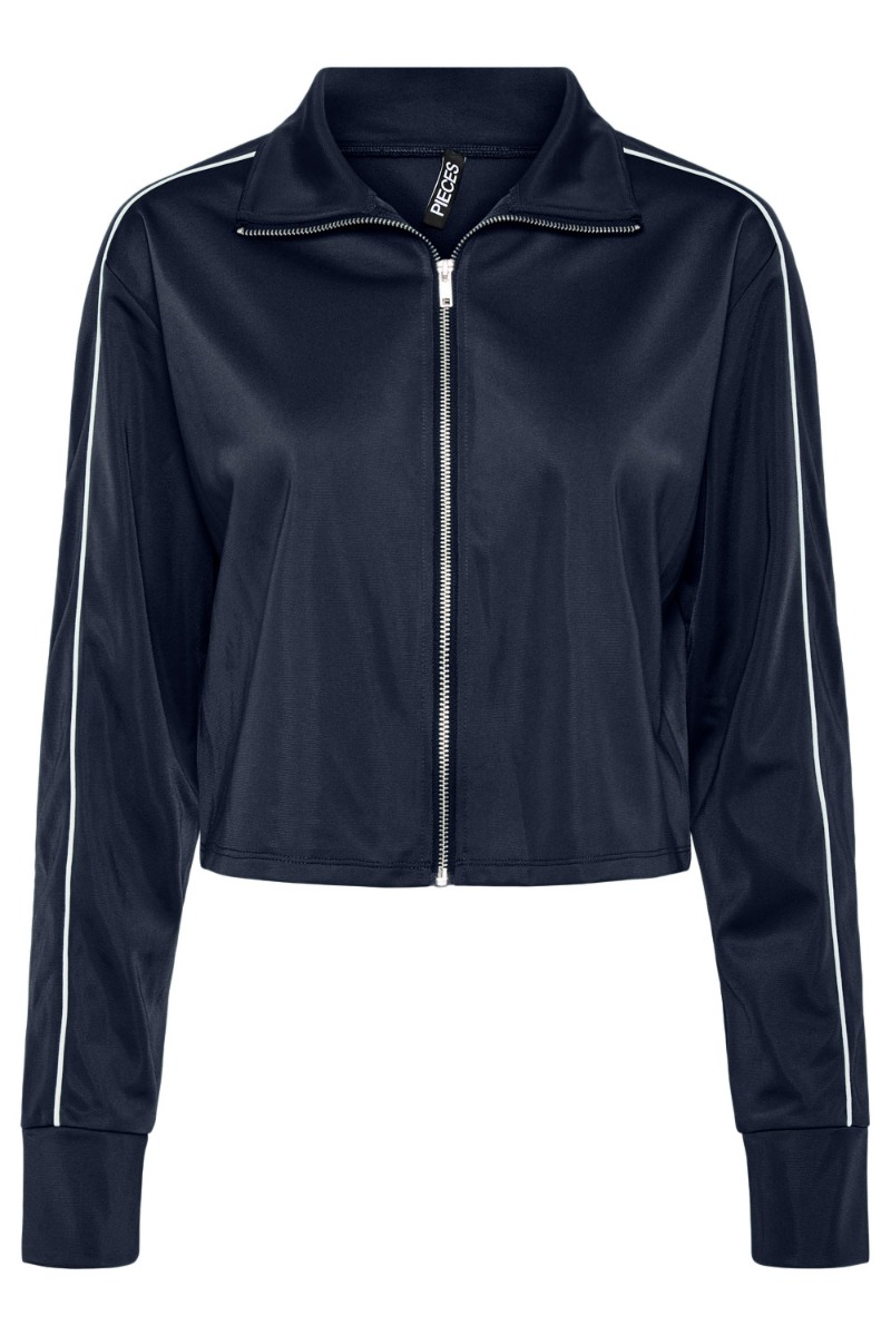Bluse   Pc Grace Ls Zip Jacket   Navy Blazer fra Pieces
