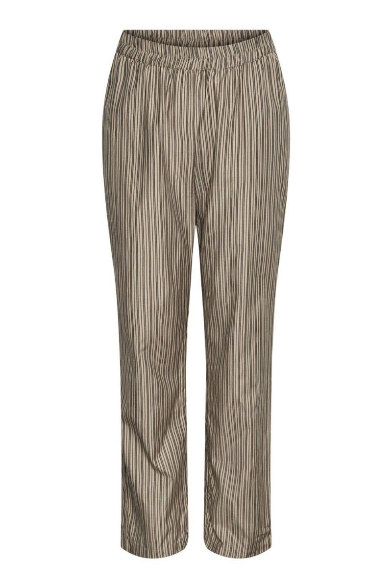 Bukser   Pc Assra Mw Ankle Pant   Silver Mink Black fra Pieces