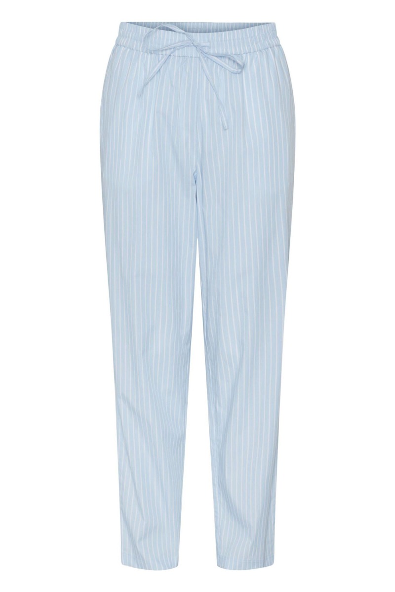 Bukser Pc Penny Hw Ankle Pants Airy Blue Bright White fra Pieces