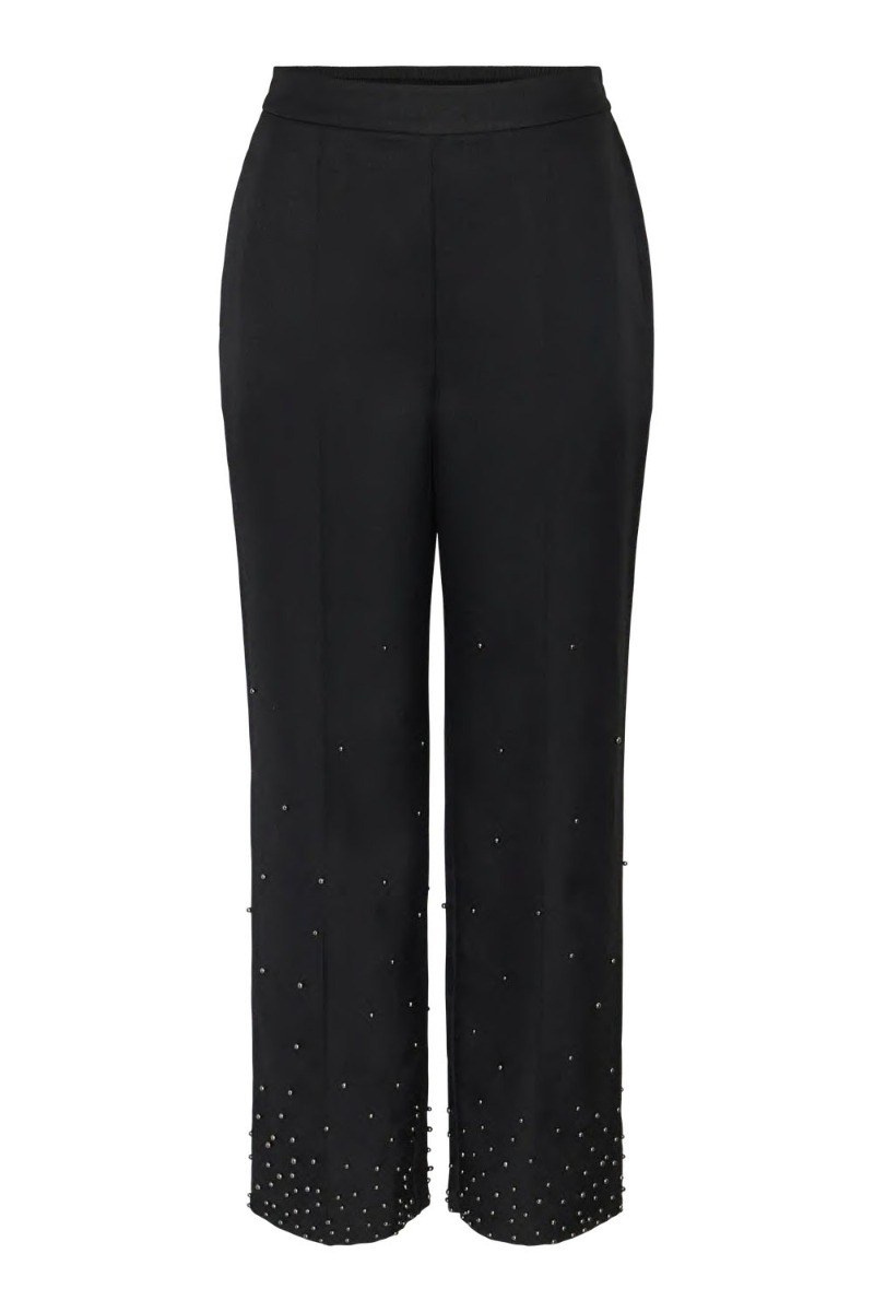 Bukser   Pc Ru Hw Embelish Pants   Black fra Pieces