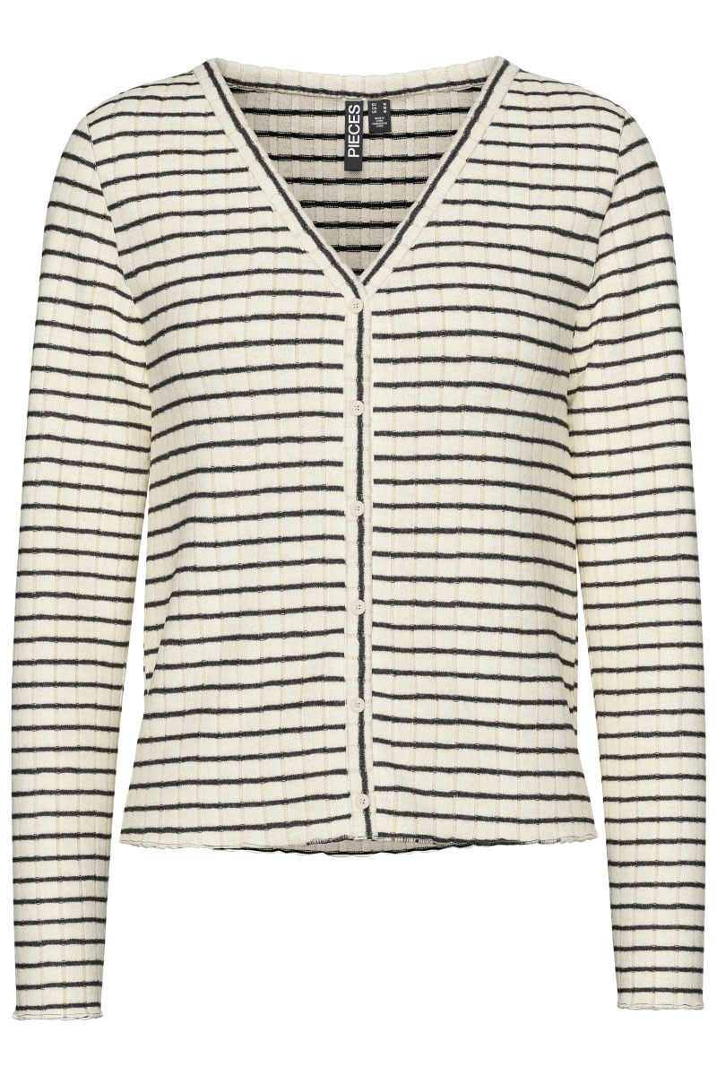 Cardigan   Pc Iris Cardigan   Birch Black fra Pieces