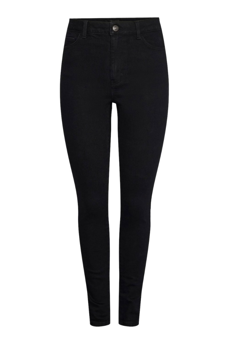 Jeans   Pc Dana Hw Skinny Jeans   Black Denim fra Pieces