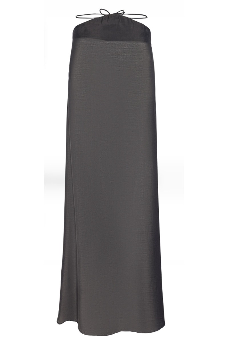 Kjole Pc Aya Strap Halterneck Maxi Dress Magnet fra Pieces