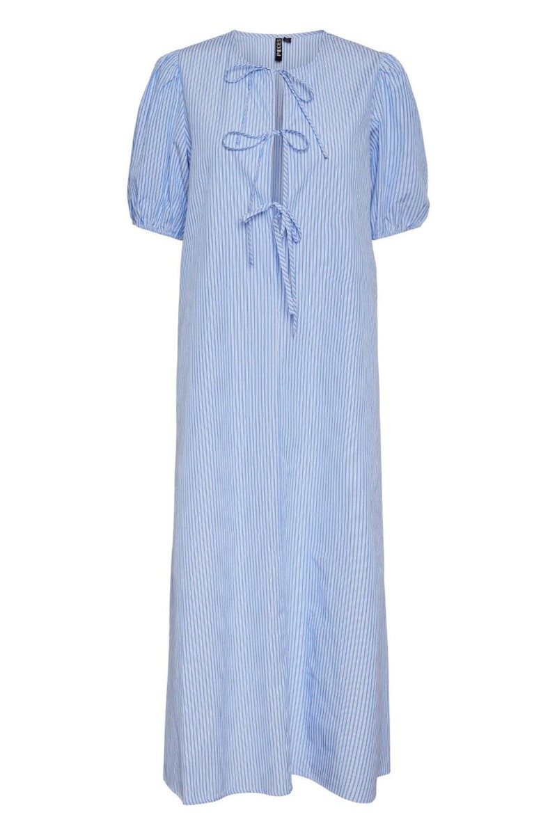 Kjole Pc Holly 2 4 Tie Dress Cornflower Blue fra Pieces
