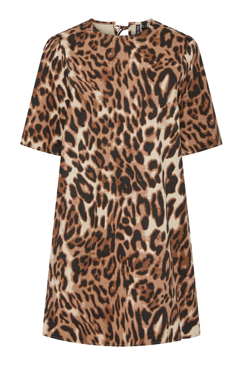 Kjole   Pc Neonina Ss O Neck Short Dress   Birch fra Pieces