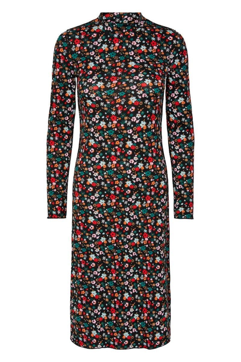 Janne 40       Pcallison Ls Turtleneck Dress   Kac Black (obs! Skaffevare   Kan Ikke Returneres) fra Pieces