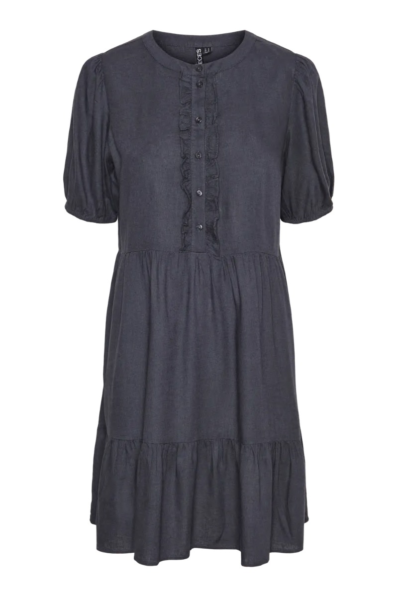 Kjole   Pc Pia Ss Frill Short Dress Camp   Ombre Blue fra Pieces