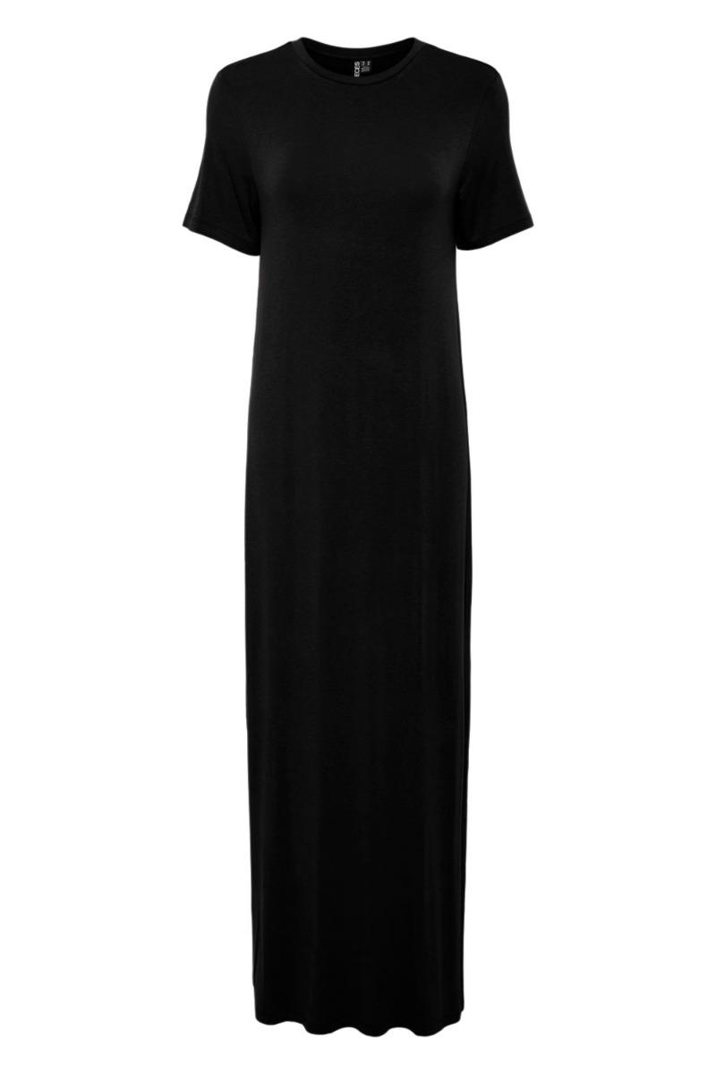 Kjole   Pc Sofia Ss T Shirt Maxi Dress   Black fra Pieces
