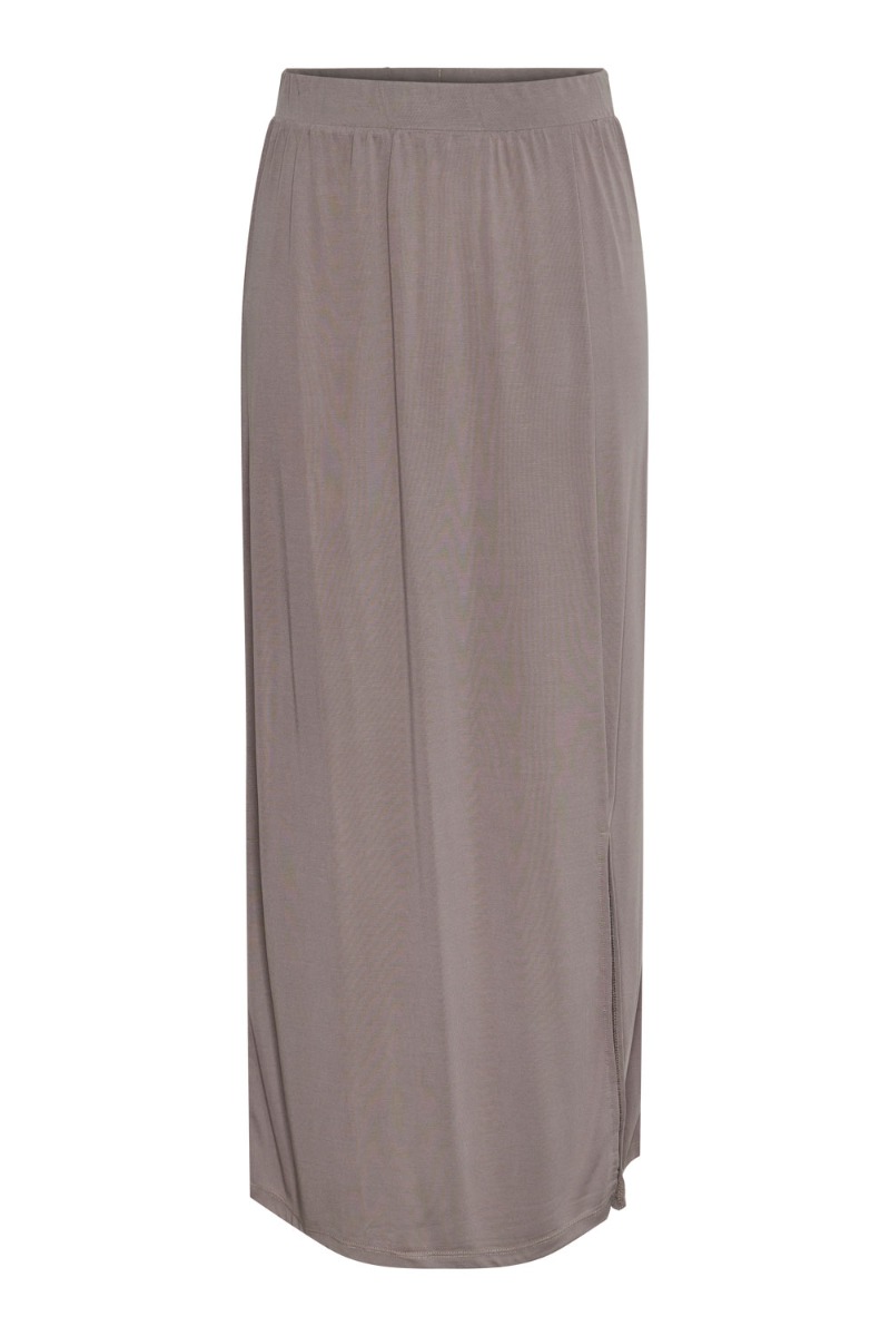 Nederdel   Pc Anora Hw Ankle Skirt   Coca Mocha fra Pieces