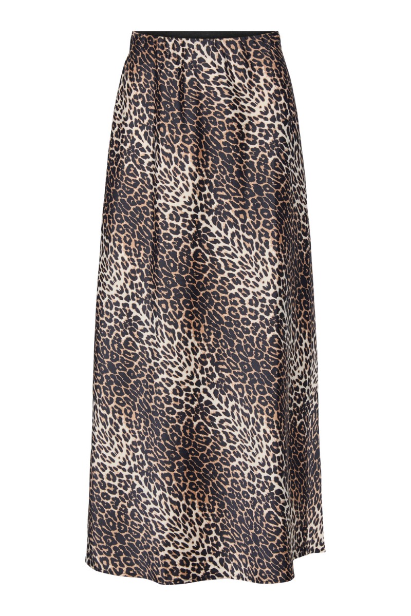 Nederdel   Pc Mari Hw Long Skirt D2d Dmo   Black Leo fra Pieces