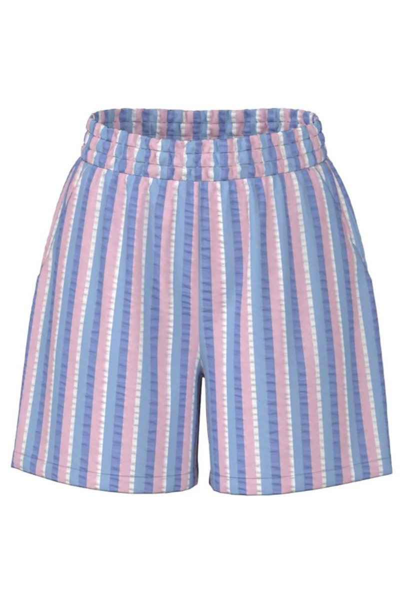 Shorts   Pc Aitlyn Hw Shorts   Hydrangea Multi Stripes fra Pieces