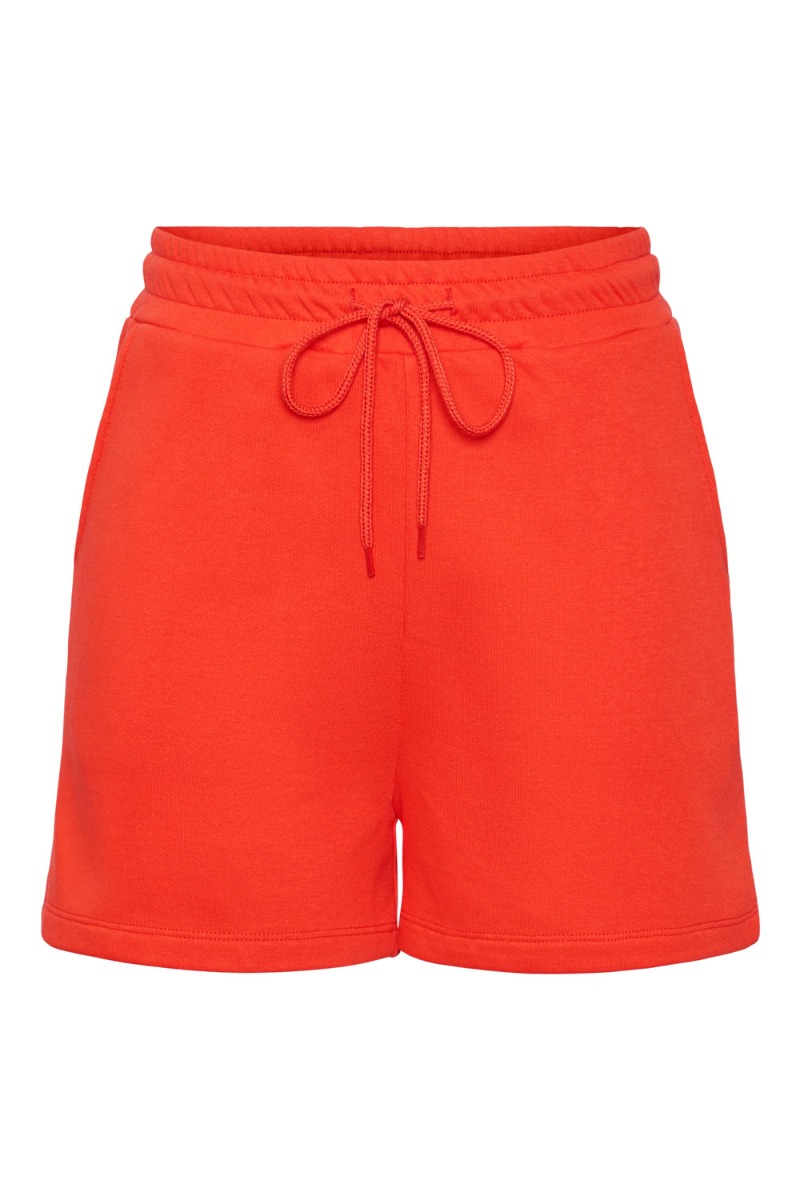 Shorts   Pc Chilli Summer Hw Shorts   Poppy Red fra Pieces