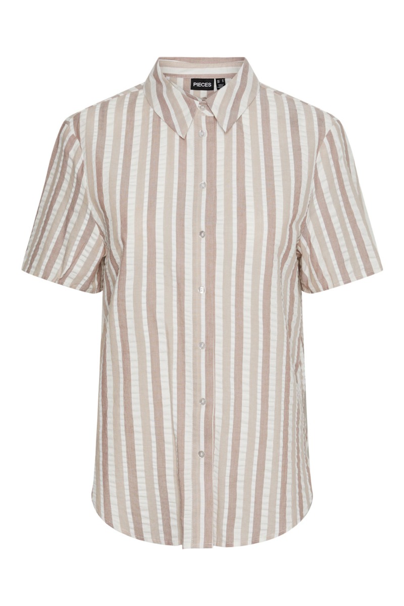 Skjorte   Pc Aitlyn Ss Shirt   Nomad Multi fra Pieces