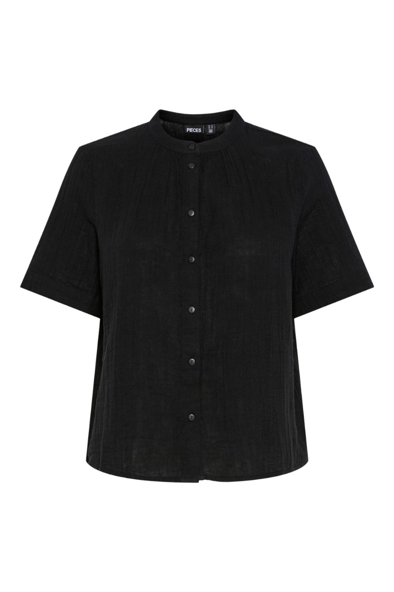 Skjorte   Pc Mastina Ss Shirt   Black fra Pieces