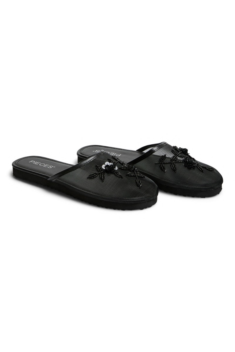 Sko   Sophia Mesh Slipper   Black fra Pieces