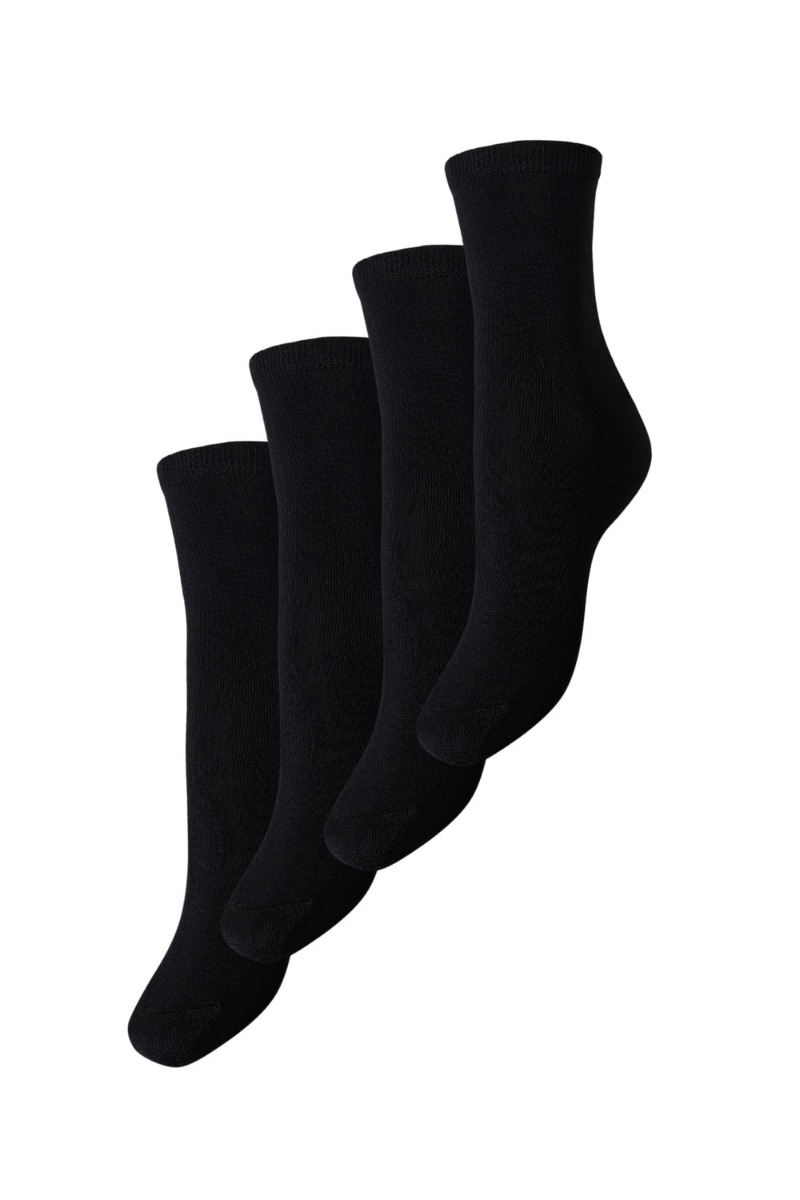 Strømper   Pc Elisa 4 Pack Socks Noos   Black fra Pieces