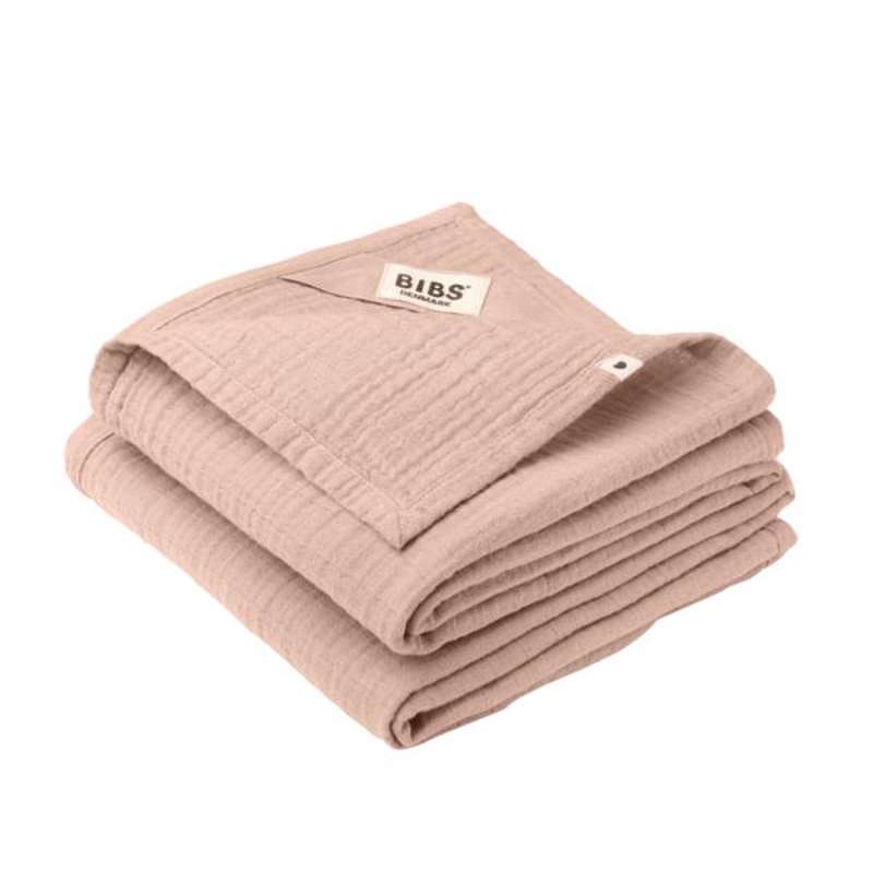 Sleep   Muslin Stofble I 2 Pak   70x70 Cm.   Blush fra Bibs