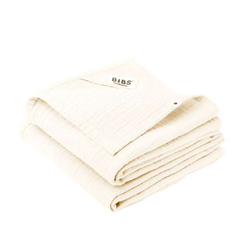 Sleep   Muslin Stofble I 2 Pak   70x70 Cm.   Ivory fra Bibs