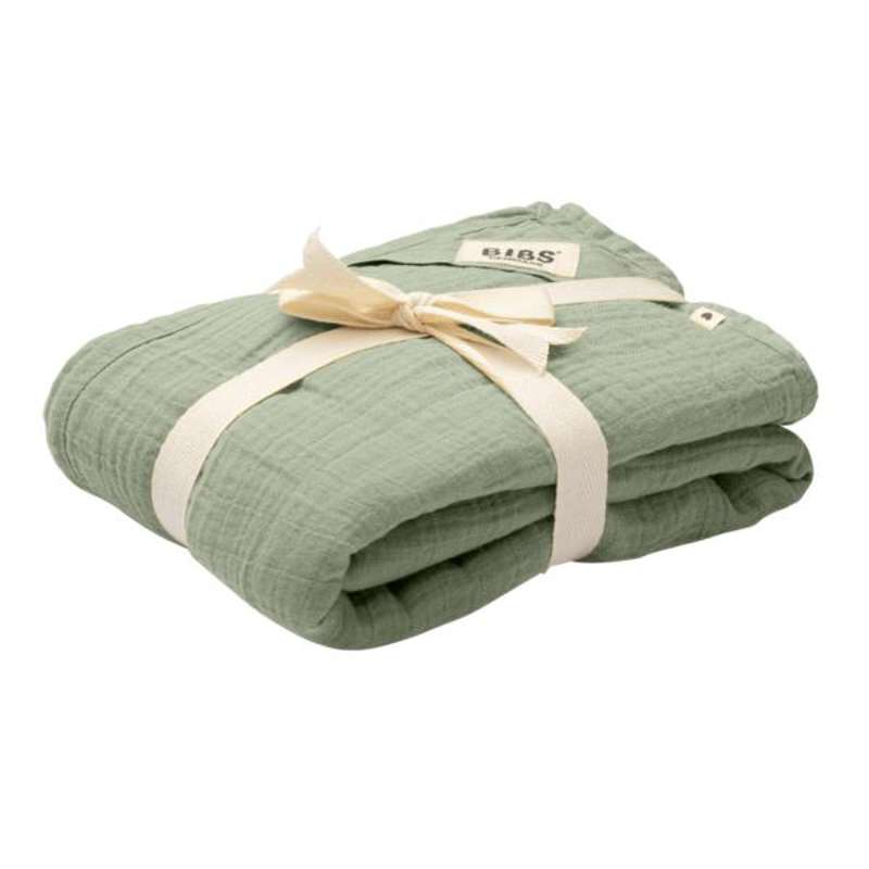 Sleep   Muslin Babysvøb   120x120 Cm.   Sage fra Bibs