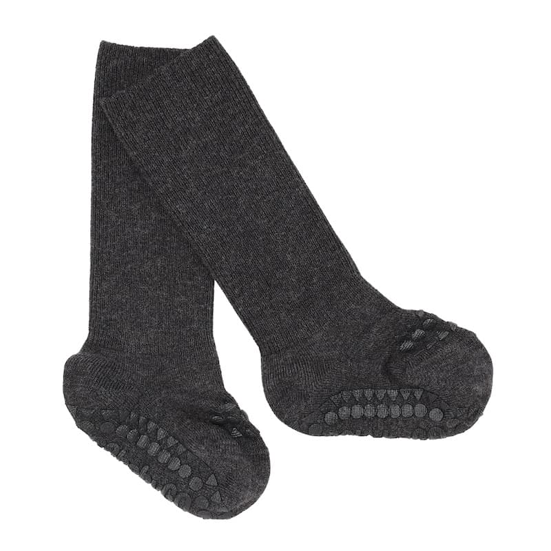 Skridsikre Strømper Bambus   Dark Grey   12 24 Mdr fra Gobabygo