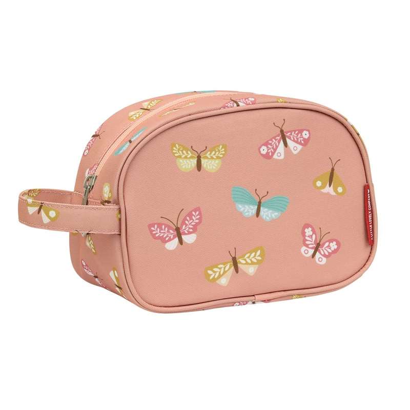 Toilettaske   Butterflies   Rosa fra A Little Lovely Company