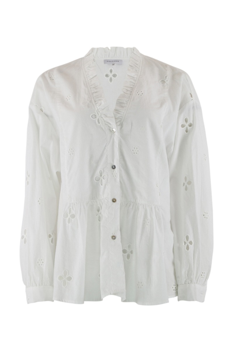 Bluse   Riga   White fra Continue