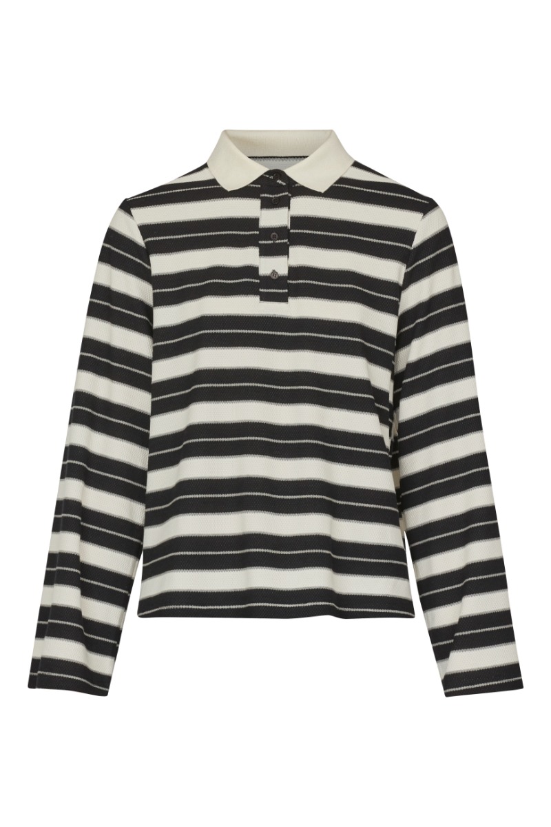 Bluse   Evasa Ls   Cream Black fra Sisters Point