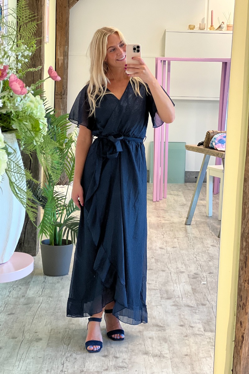 Kjole   Gush Dr10   Navy Black fra Sisters Point