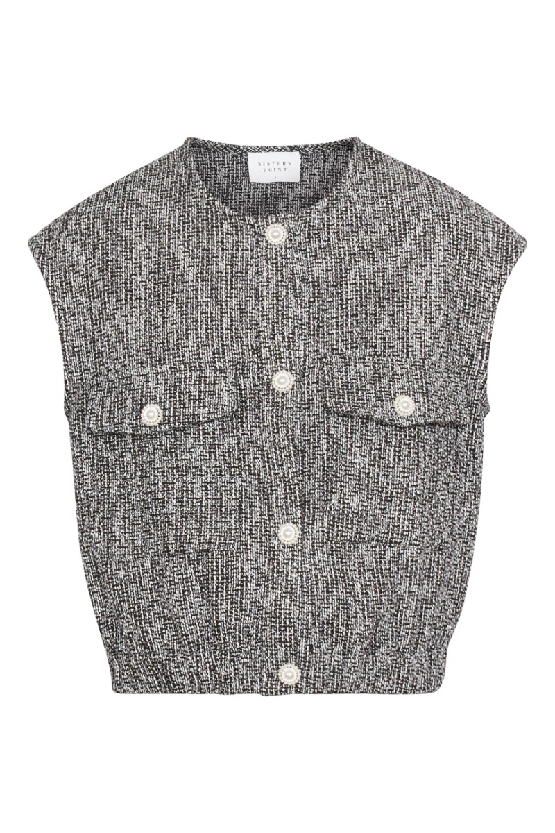 Vest   Geri Ve   Black Cream fra Sisters Point