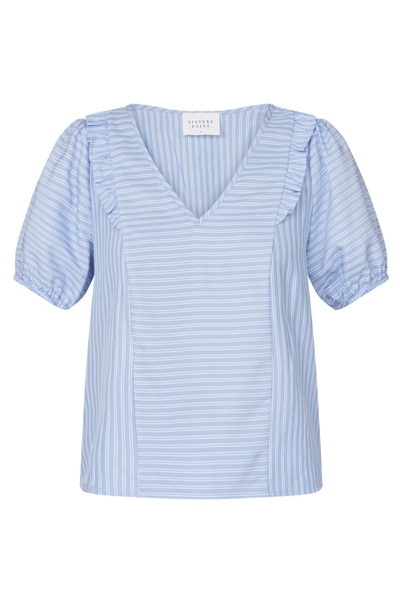 Bluse   Enina Ss   Blue Stripe fra Sisters Point