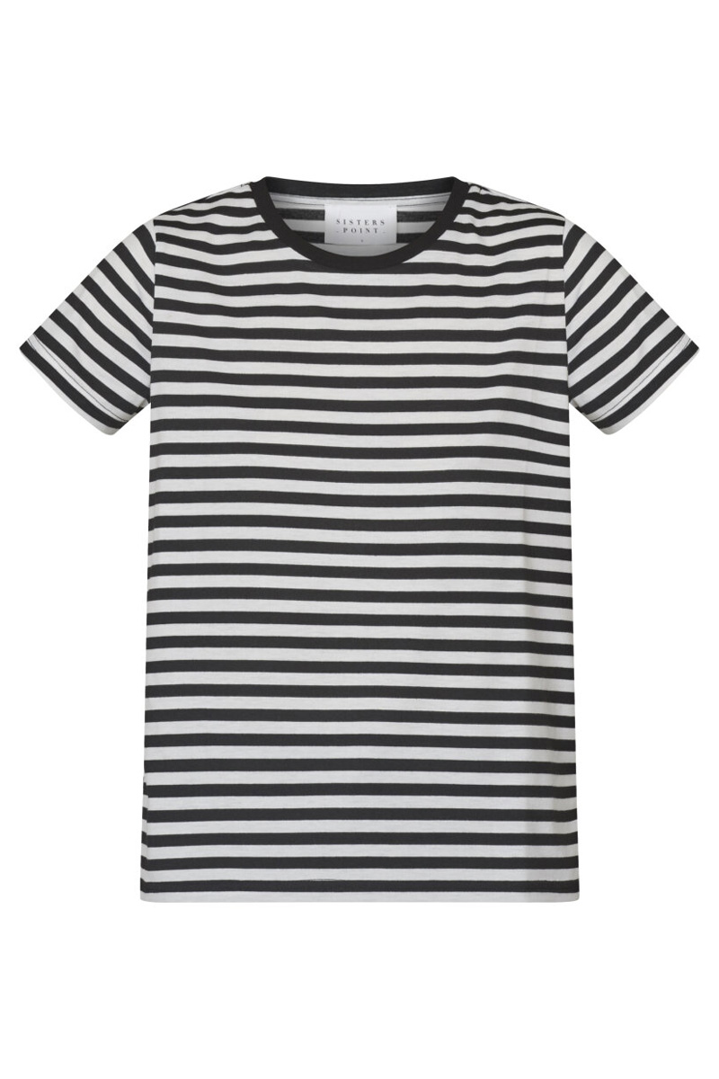 T Shirt   Hico Ss1   Cream Black fra Sisters Point