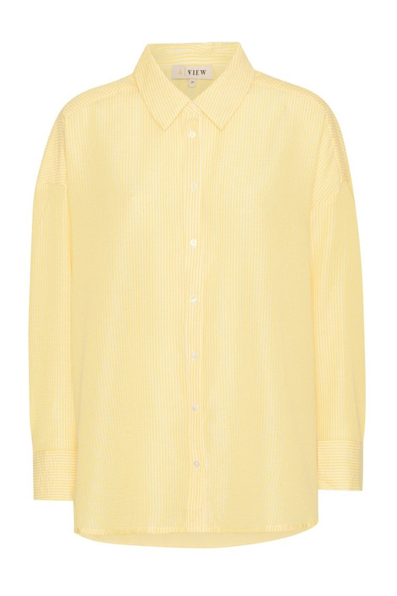 A View   Skjorte   Sonja Shirt   123 Yellow White fra A-view