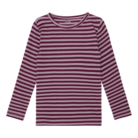 Stribet Rib Bluse Due Lilla & Blomme Lilla fra Birkholm