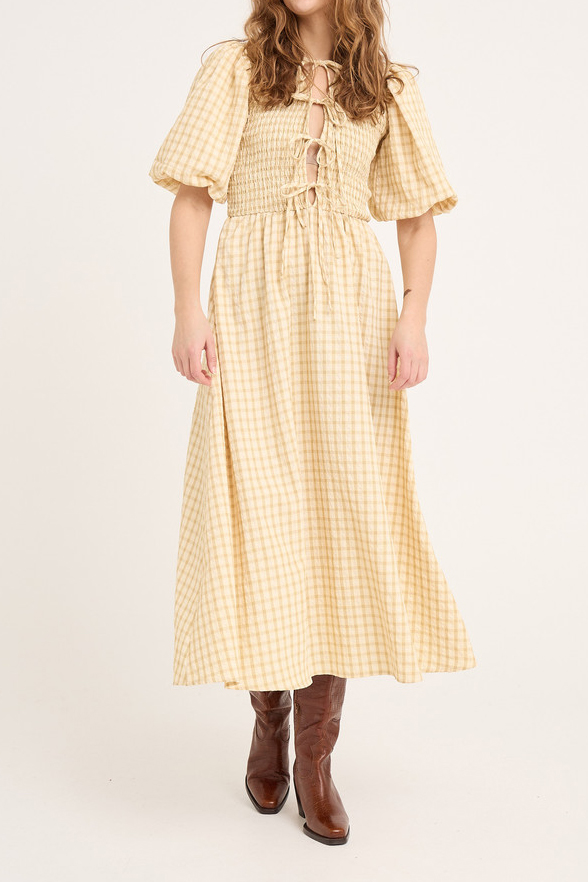A View   Kjole   Tabita Dress   Pale Yellow fra A-view