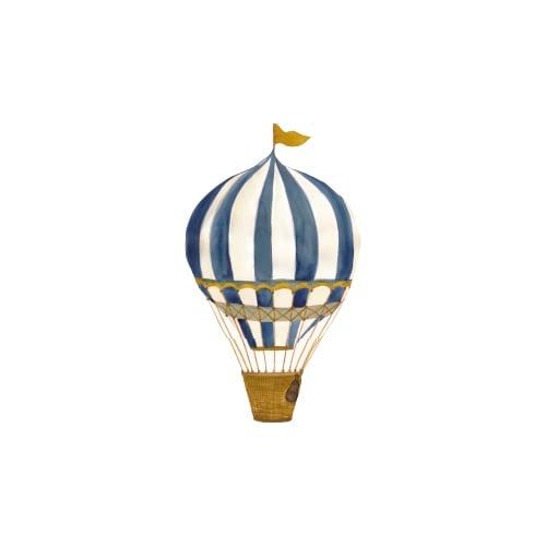 Wallsticker Retro Air Balloon Small Blue   Blue fra That's Mine